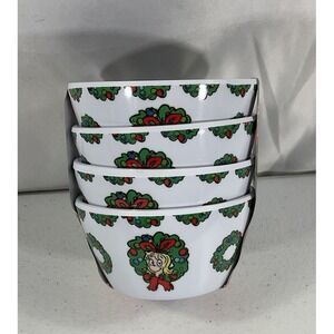 Dr Seuss The Grinch Who Stole Christmas  WREATH Snack Tid Bit Bowls 3.5x2"